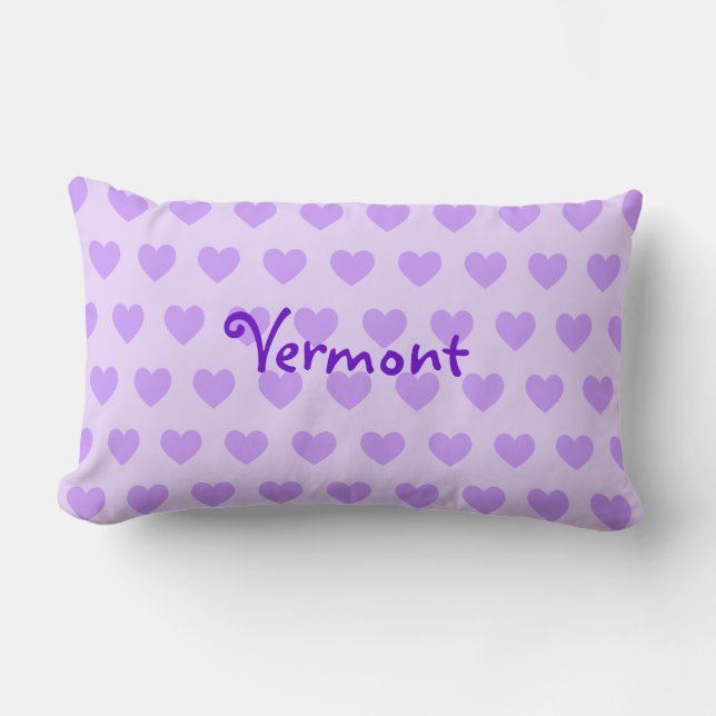 Coussin Rectangle Vermont sur Purple Heart Motif (Recto)