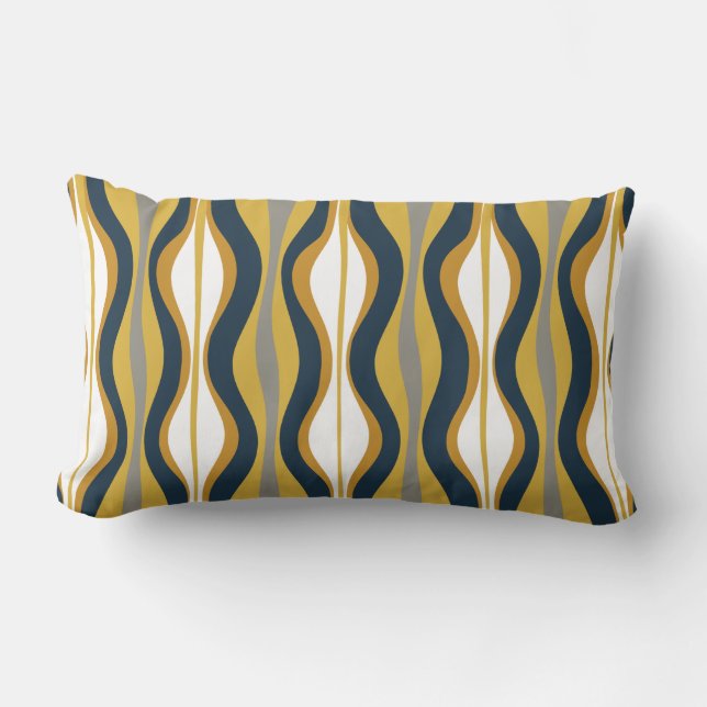 Coussin Rectangle Verre à l'heure moderne du milieu du siècle Abstra (Recto)