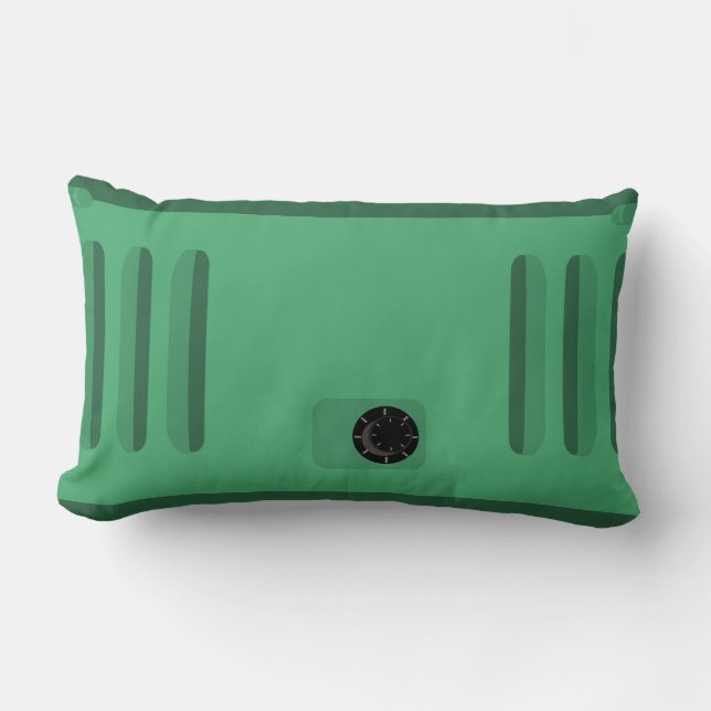 Coussin Rectangle Verrou de l'école secondaire Fun Green Happy Desig (Recto)
