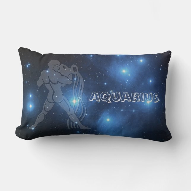 Coussin Rectangle Verseau transparent (Recto)
