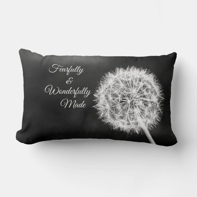 Coussin Rectangle Verset biblique terriblement et merveilleusement f (Recto)