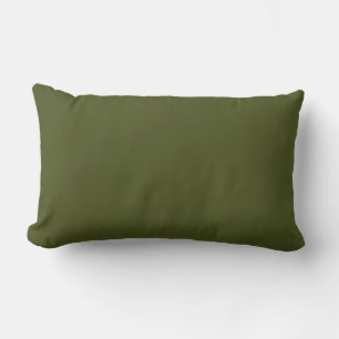 Coussin Rectangle Vert de l'armée (couleur solide)