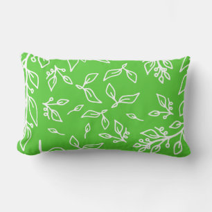 Coussin Rectangle Vert floral printemps Apple
