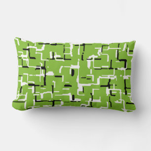 Coussin Rectangle Vert noir blanc Motif moderne