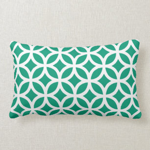 Coussin Rectangle Vert vert géométrique