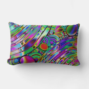 Coussin Rectangle Very colorfully abstract forms art 1