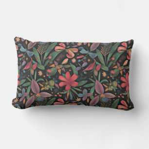 Coussin Rectangle Vibrant Floral et Botanique