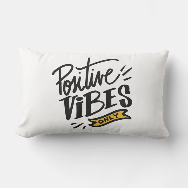 Coussin Rectangle Vibrations Positives Motivation Réussite Attitude (Recto)