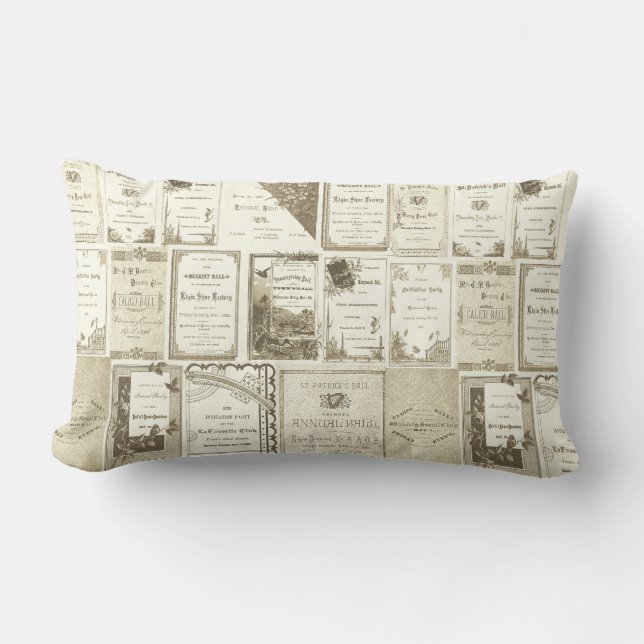 COUSSIN RECTANGLE VICTORIAN 1880'S PARTY CLUB INVITATIONS SEPIA CUTE (Recto)