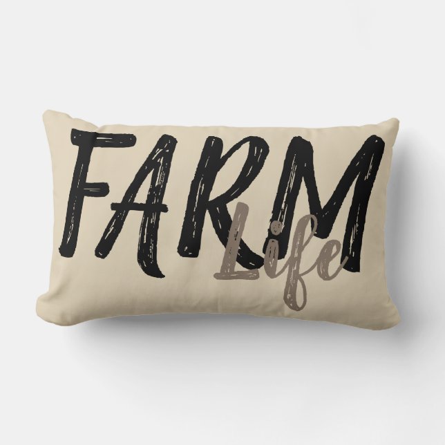 COUSSIN RECTANGLE VIE À LA FERME | (Recto)