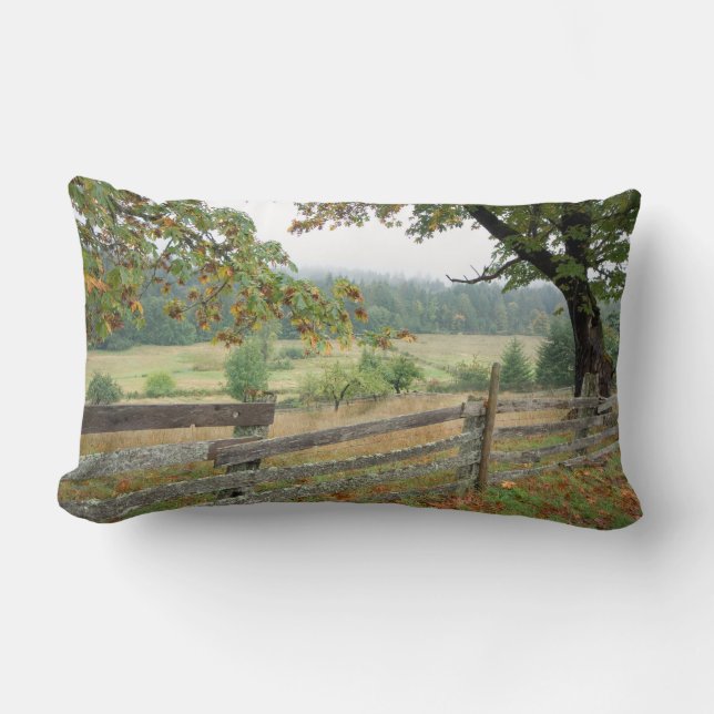 Coussin Rectangle Vieille Clôture Dans Une Ferme (Recto)