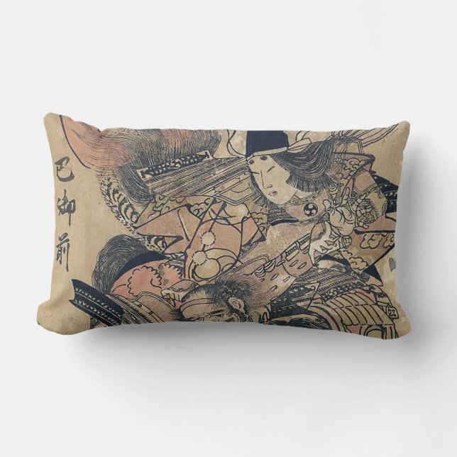 Coussin Rectangle Vieille peinture japonaise d'Ukiyo-e de deux (Recto)