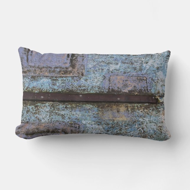 Coussin Rectangle vieux bateau bleu (Recto)