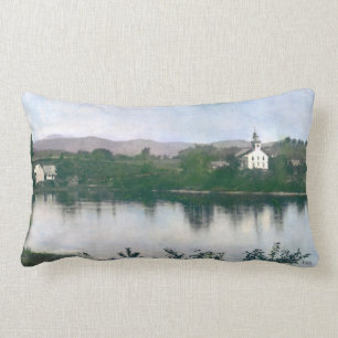 Coussin Rectangle Vieux lieu de réunion libre chez Bingham, Maine