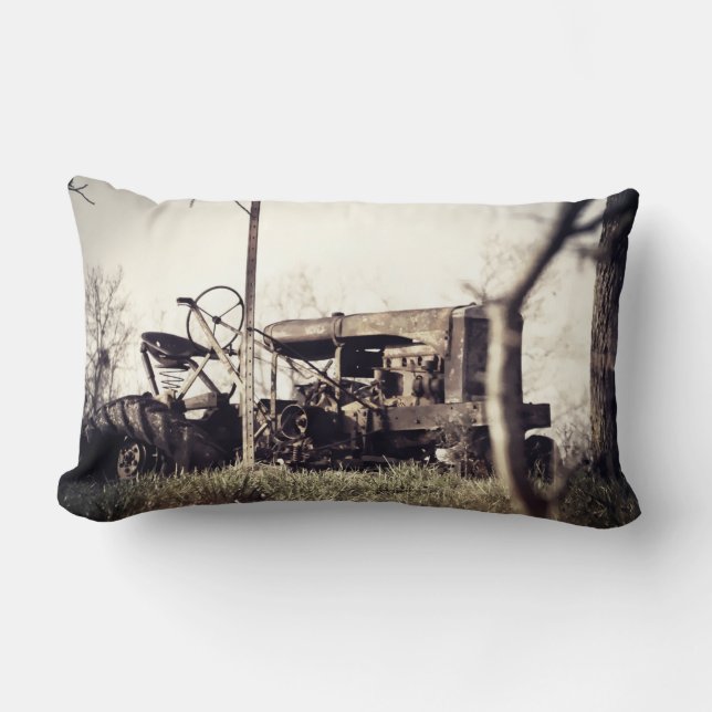 Coussin Rectangle Vieux tracteur (Recto)