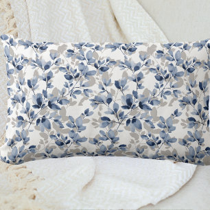 Coussin Rectangle Vigne feuille bleue