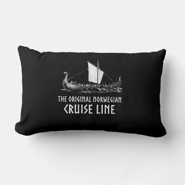 Coussin Rectangle Viking Ship Cruise Line Odin Et Valhalla (Recto)