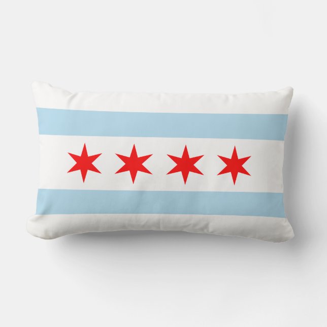 Coussin Rectangle Ville de Chicago Drapeau souvenir (Recto)