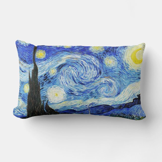 Coussin Rectangle Vincent Van Gogh, La nuit étoilée peinture (Recto)