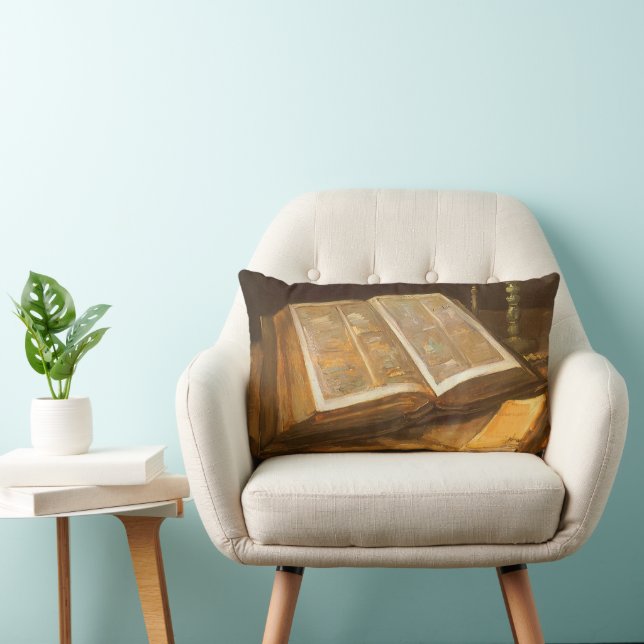 Coussin Rectangle Vincent van Gogh - Nature morte avec Bible (Chaise)