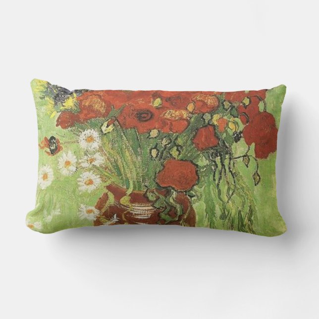 Coussin Rectangle Vincent van Gogh, Nature morte - Pavots rouges... (Recto)