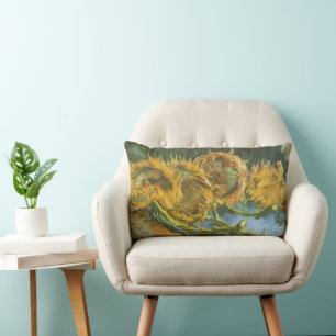 Coussin Rectangle Vincent van Gogh - Nature morte : Quatre tournesol