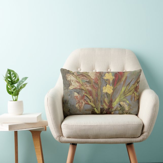Coussin Rectangle Vincent van Gogh - Nature morte Vase avec Glaïeuls (Chaise)
