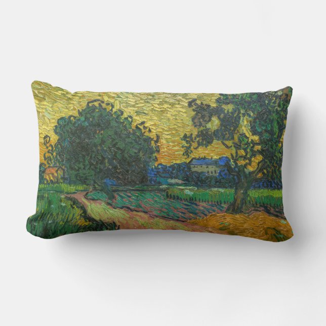 Coussin Rectangle Vincent van Gogh - Paysage au crépuscule (Recto)