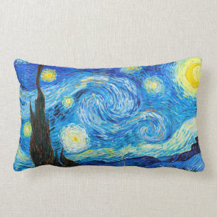 Coussin Rectangle Vincent Van Gogh Starry Art de la nuit