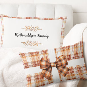 Coussin Rectangle Vintage Brown Orange Nom personnalisé Parent Cadea