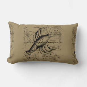 Coussin Rectangle Vintage Cancer Constellation Map Hevelius 1690