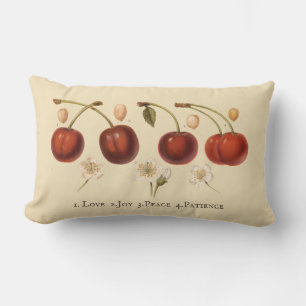 Coussin Rectangle Vintage Cerises Fruit Cottagecore Épervier