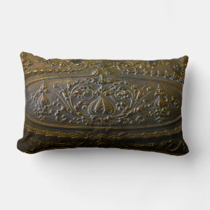 Coussin Rectangle vintage décoration en métal élégant floral vieux s