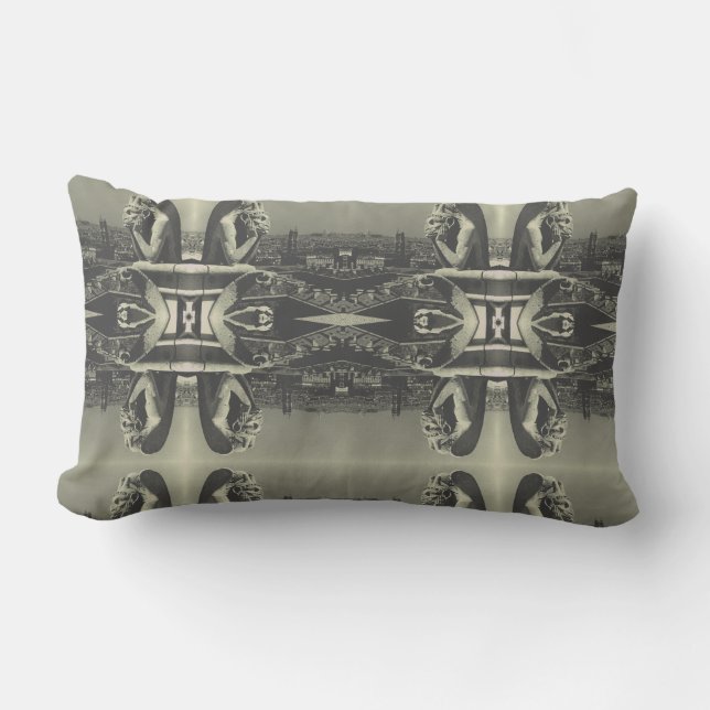 Coussin Rectangle Vintage France Paris Notre Dame (Recto)