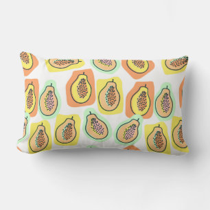 Coussin Rectangle Vintage fruit de papaye à la main motif et sans so