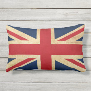 Coussin Rectangle Vintage Grunge Royaume-Uni Drapeau Union Jack