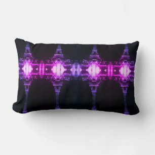 Coussin Rectangle Vintage Paris Fontaines Tour Eiffel nuit Lancer Pi