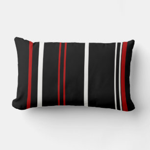 Coussin Rectangle Vintage rouge et blanc