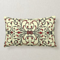 Vintage rouge et noir Damas