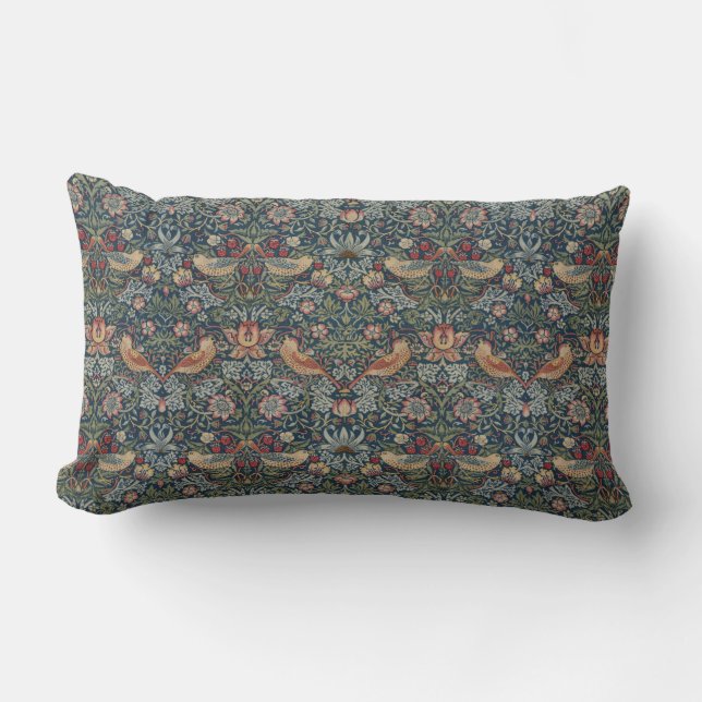 Coussin Rectangle Vintage William Morris Strawberry Thief (Recto)