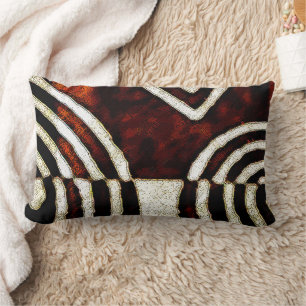 Coussin Rectangle Vintaged a vieilli la copie de motif de tissu de