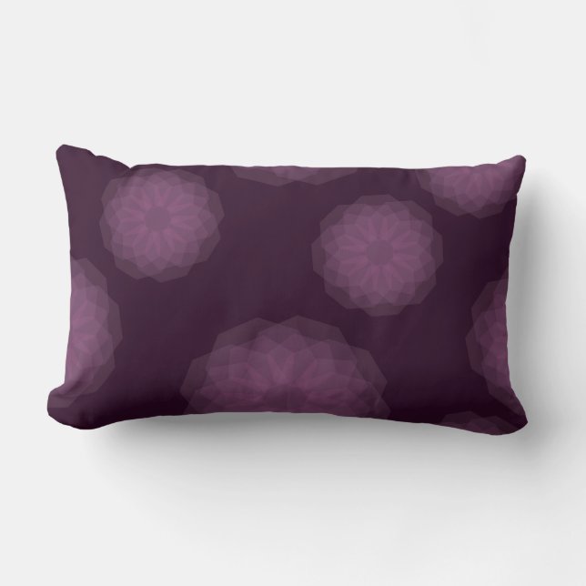 Coussin Rectangle Violet, cool, tendance moderne simple floral abstr (Recto)