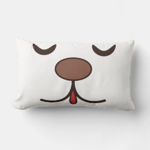 Coussin Rectangle Visage de chien blanc adorable et mignon pour enfa