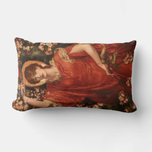 Coussin Rectangle Vision de Fiammetta (par Dante Gabriel Rossetti)