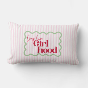 Coussin Rectangle Vive la salle de jeu de la nursery pop girly