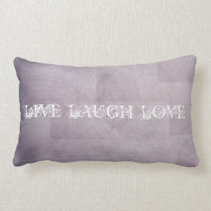 Coussin Rectangle Vivent le pourpre d'orchidée d'amour de rire