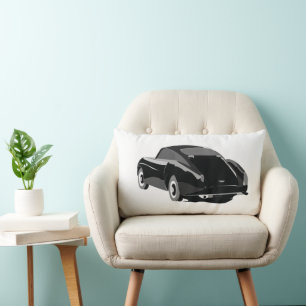 Coussin Rectangle Voiture Classique Grise Noire