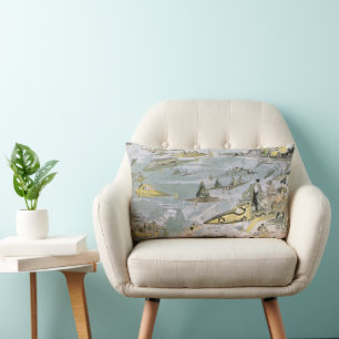 Coussin Rectangle Voitures futuristes de science-fiction vintage, ta
