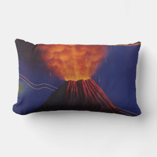 Coussin Rectangle Volcan vintage Mexico Travel Paricutin