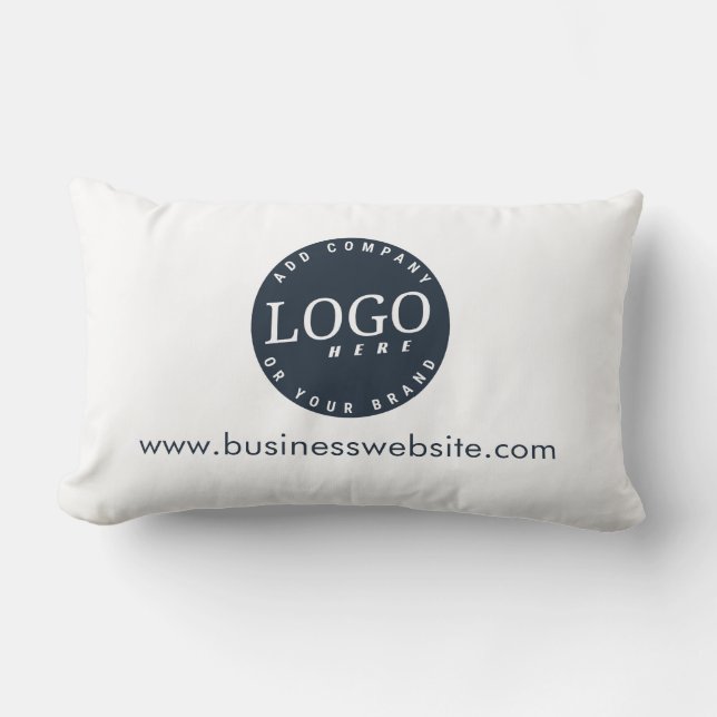 Coussin Rectangle Votre logo d'entreprise Slogan et site Web personn (Recto)